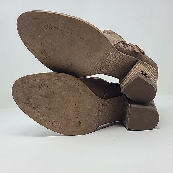 Sam Edelman Macon Bootie Size 7.5 Brown Suede Leather Side Zipper Ankle Boot - Picture 8 of 9